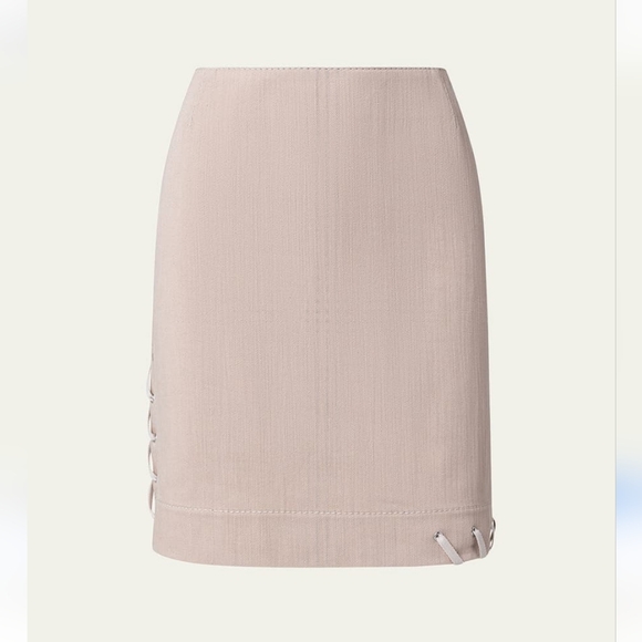 Akris Punto Lace Twist Denim Pencil Skirt,All Products : American Fashion Style Bags On Sale